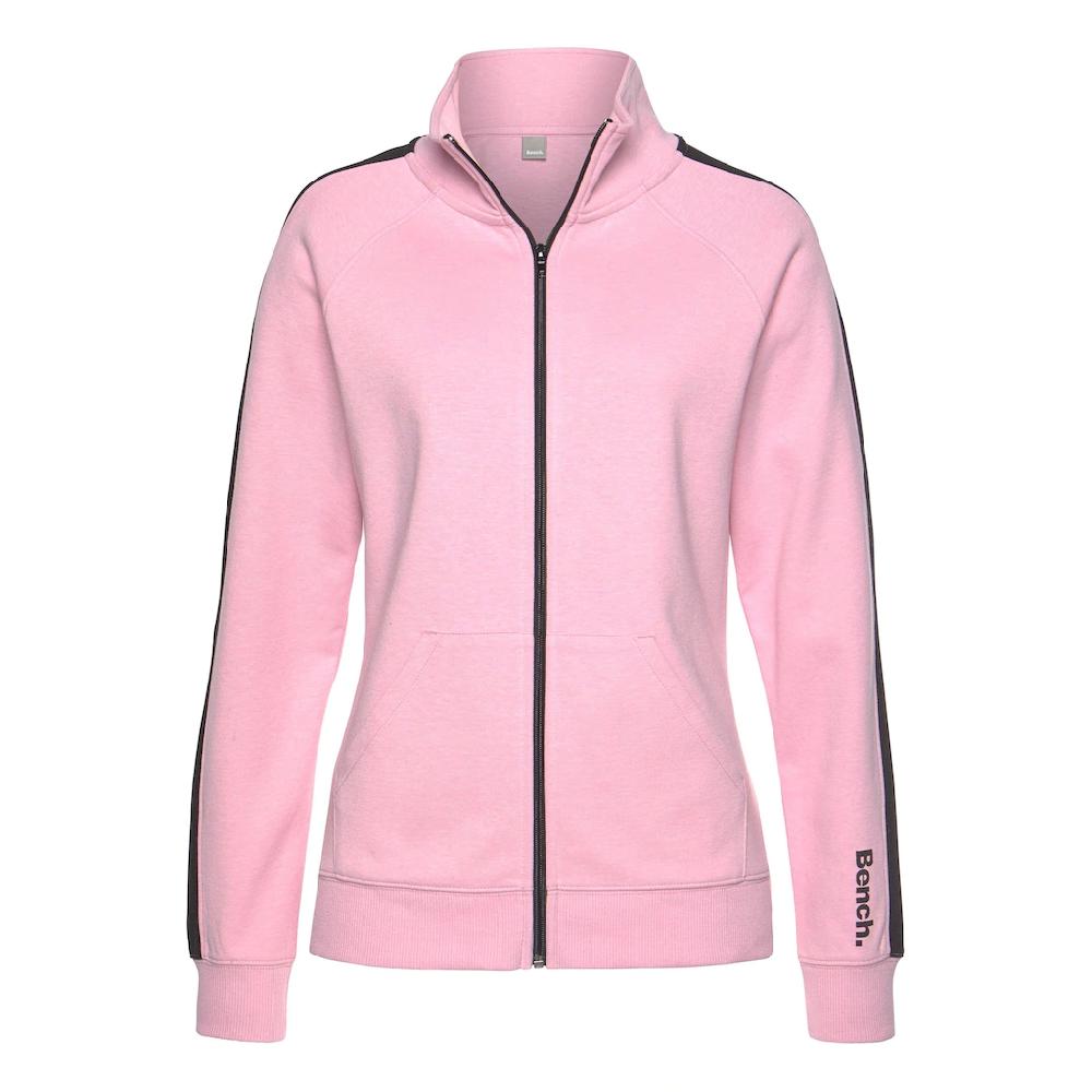 Bench. Loungewear Sweatjacke mit Seitenstreifen und Stehkragen Loungeanzug Fabrik Onlineshop