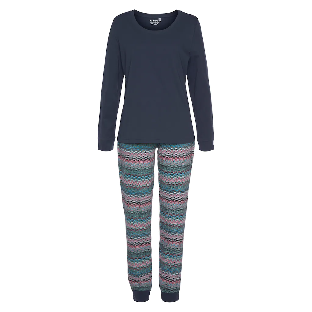 Vivance Dreams Pyjama (2 tlg.) mit buntem Zick-Zack-Muster ▷ für Heißer Verkauf