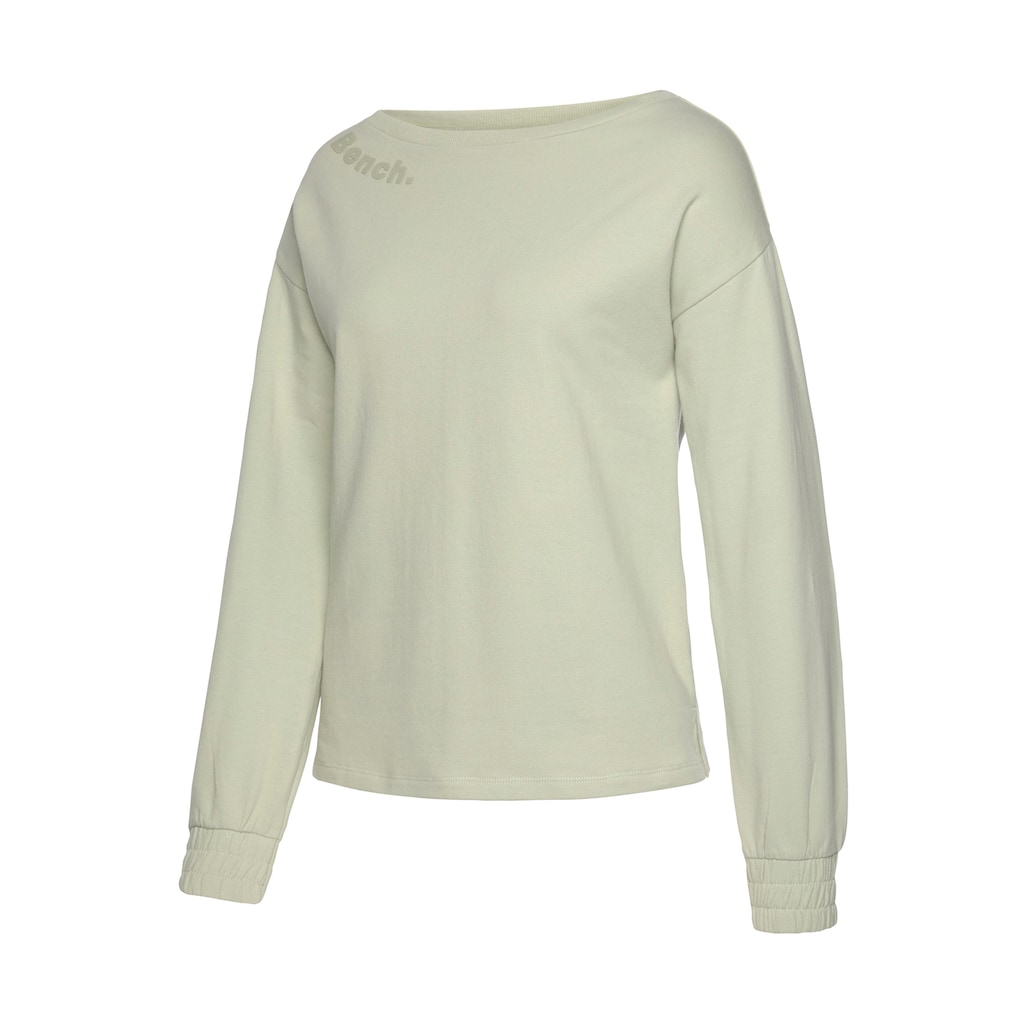 Bench. Loungewear Sweatshirt mit gerafften Ärmelbündchen Loungeanzug Online Outlet