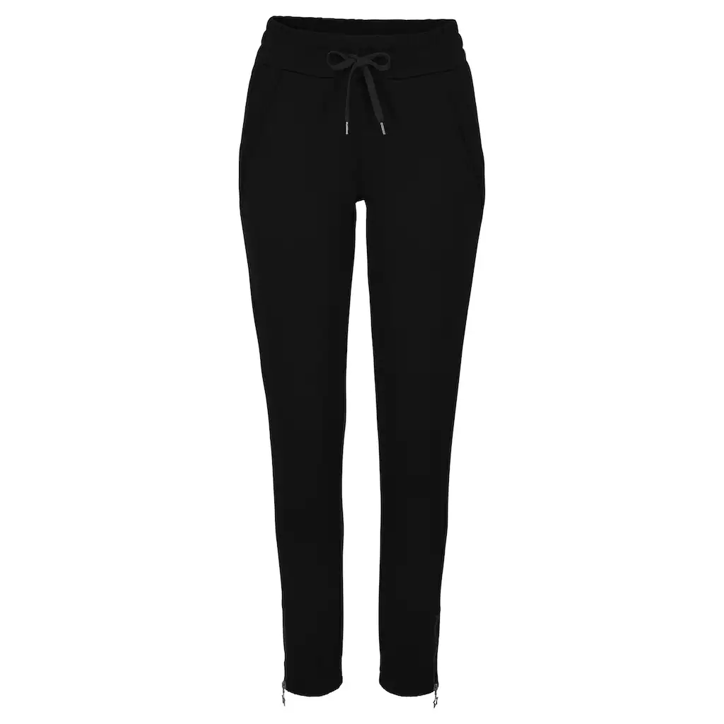 Bench. Loungewear Relaxhose mit schmalem Bein und Zipper am Saum Loungewear Loungeanzug Räumungsverkauf