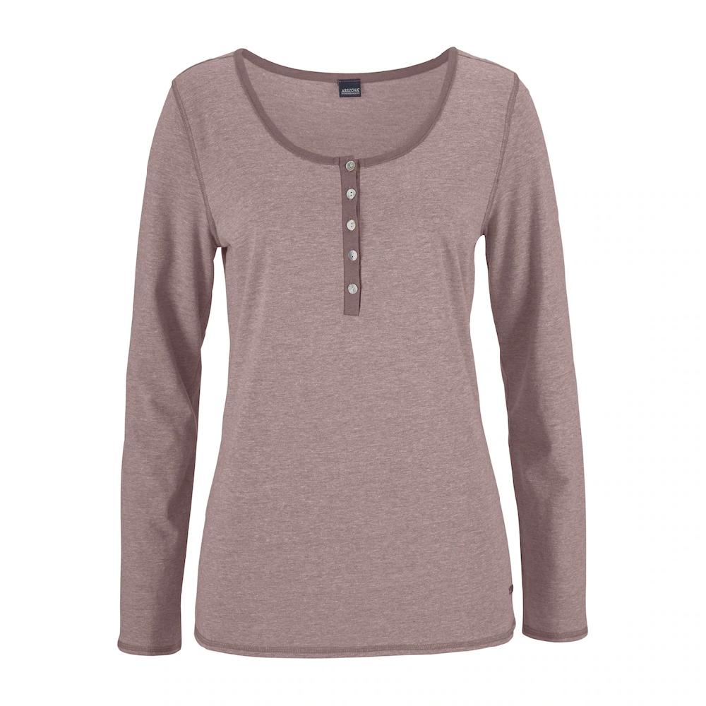 Arizona Pyjama (2 tlg.) in melierter Qualität mit Knopfleiste kaufen Hotsell