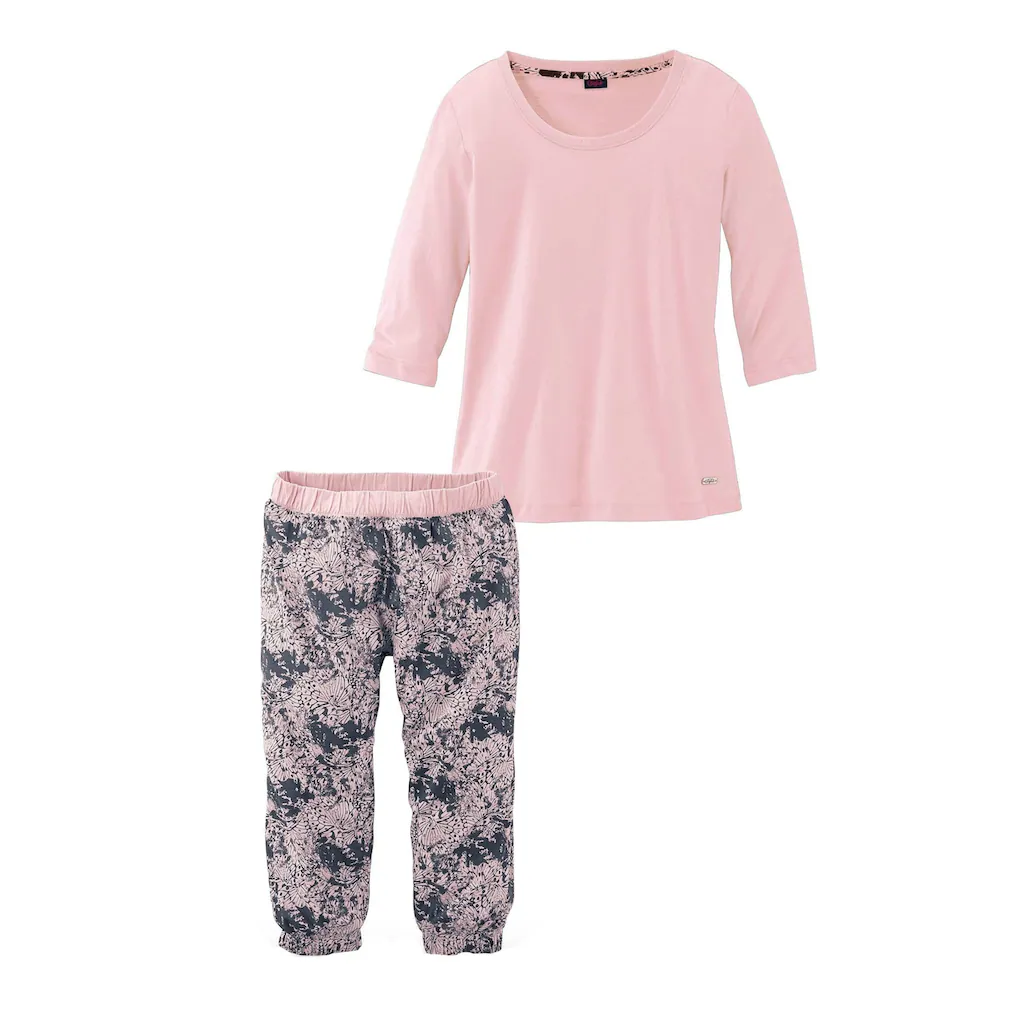Buffalo Capri-Pyjama mit kontrastfarbenem Bund online kaufen Saisonschlussverkauf