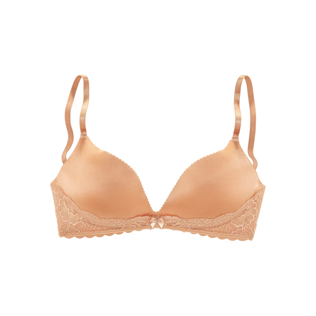 LASCANA Push-up-BH ohne Bügel mit extra flachen Kanten und feiner Spitze Dessous ▷ für Riesige Rabatte
