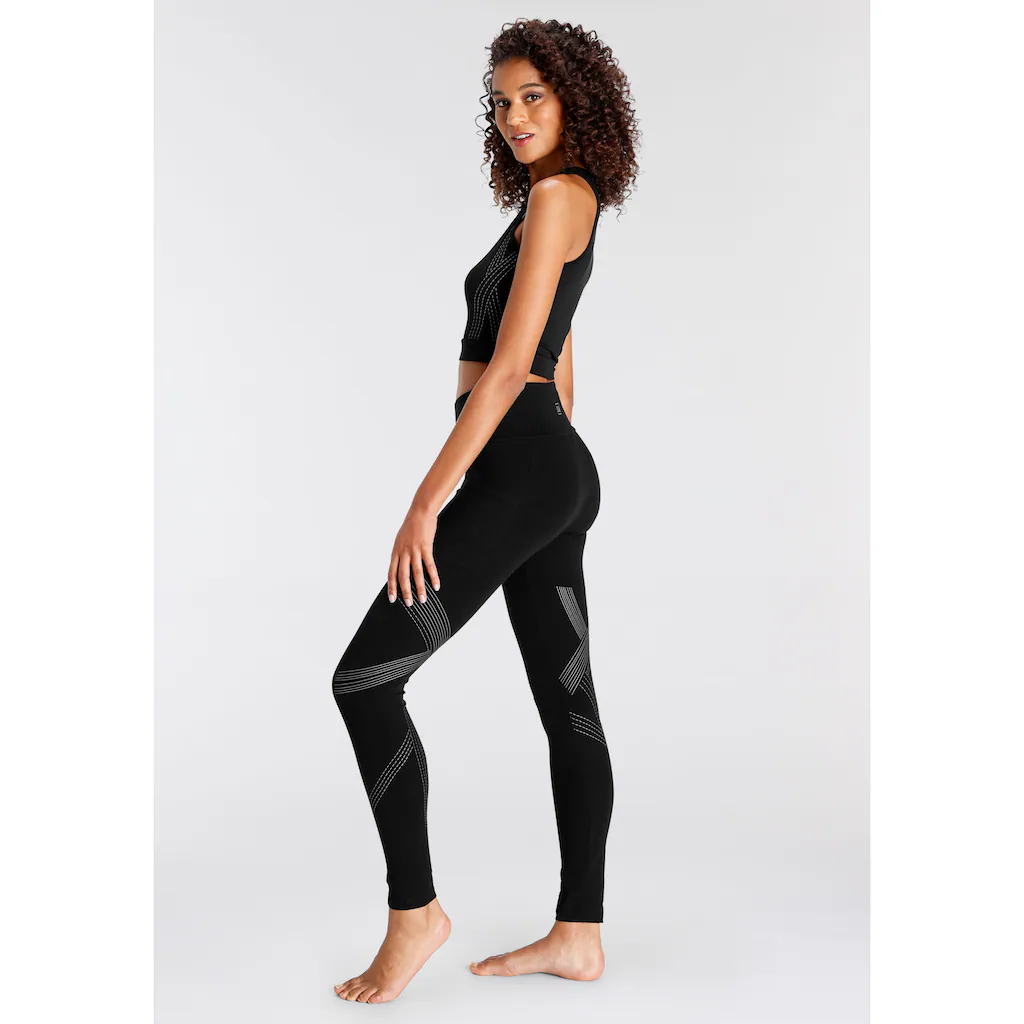 LASCANA ACTIVE Leggings mit optischen Reflektorprint und Handytasche Loungewear Black Friday Preise
