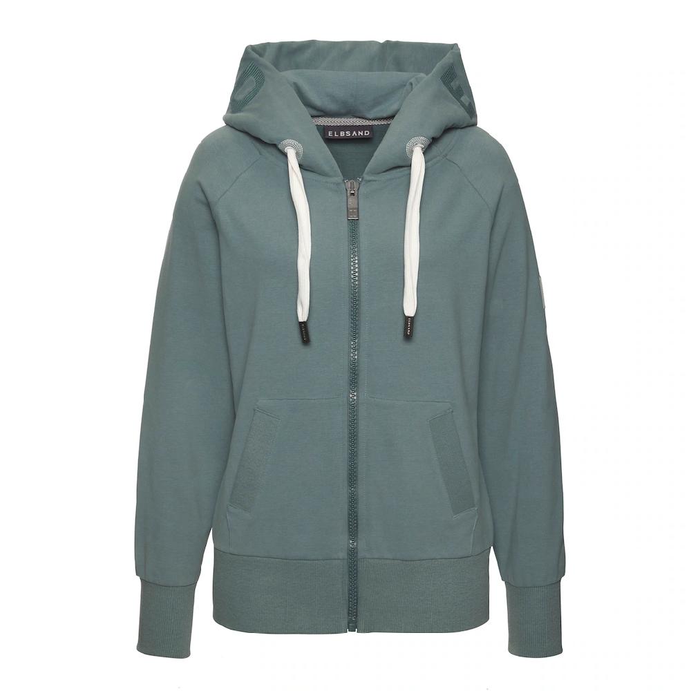 Elbsand Kapuzensweatjacke »Kelda« mit Logo-Stickerei an der Kapuze Basic zollfrei