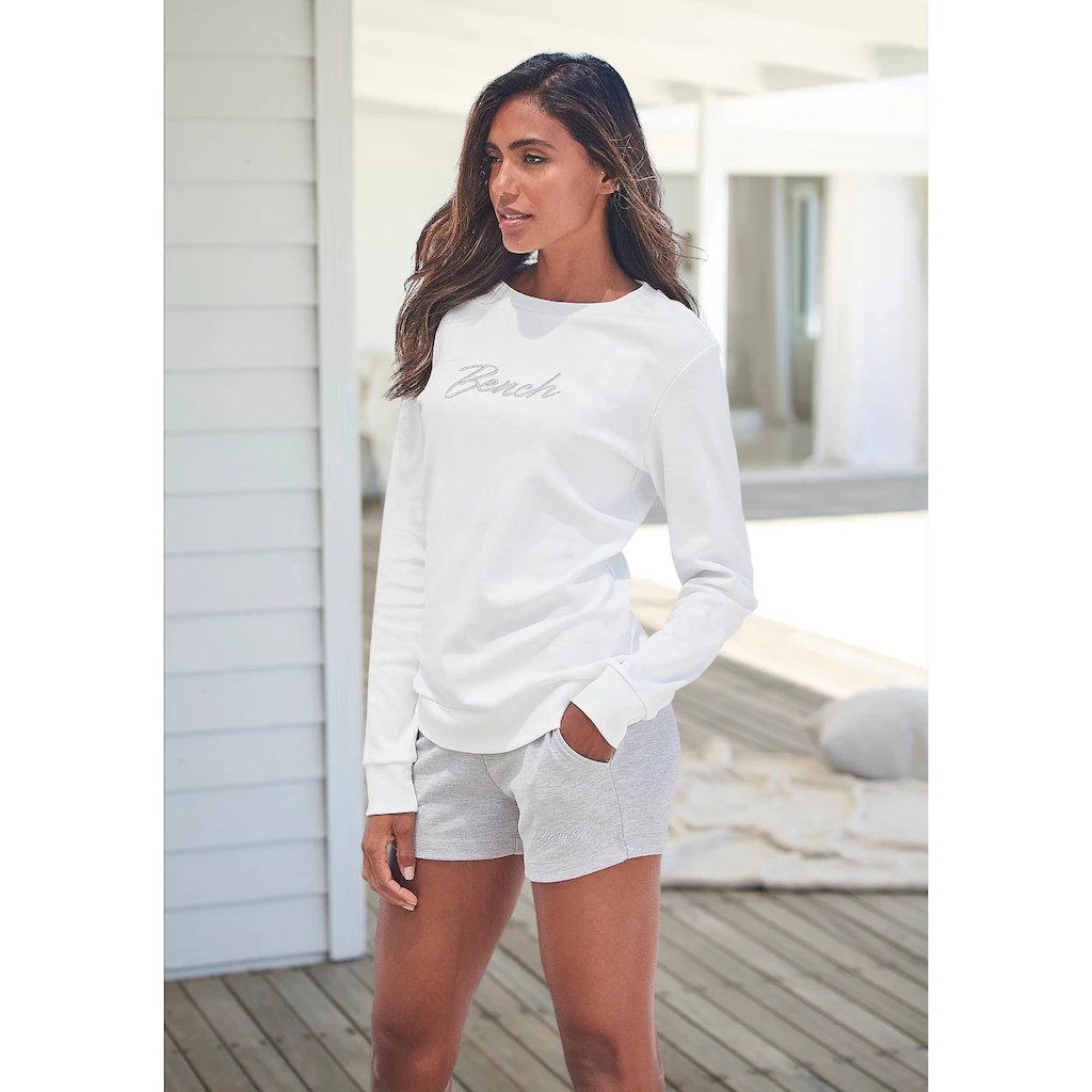 Bench. Loungewear Sweatshirt mit Logostickerei Loungewear Rabatt