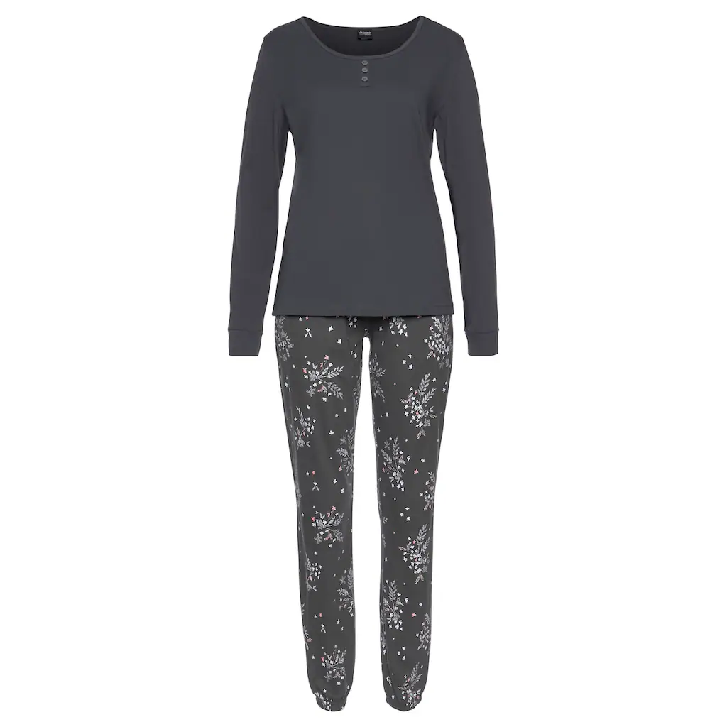 Vivance Dreams Pyjama (4 tlg. 2 Stück) mit feinen Blumenzweigen online kaufen Flash Sale