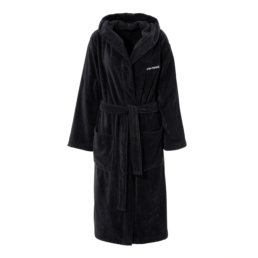 Bruno Banani Unisex-Bademantel »Daniel ideal für Sauna & Spa Hotelbademantel Morgenmantel« (1 St.) Damen & Herren Bademantel lang mit Taschen S-5XL Osterangebot