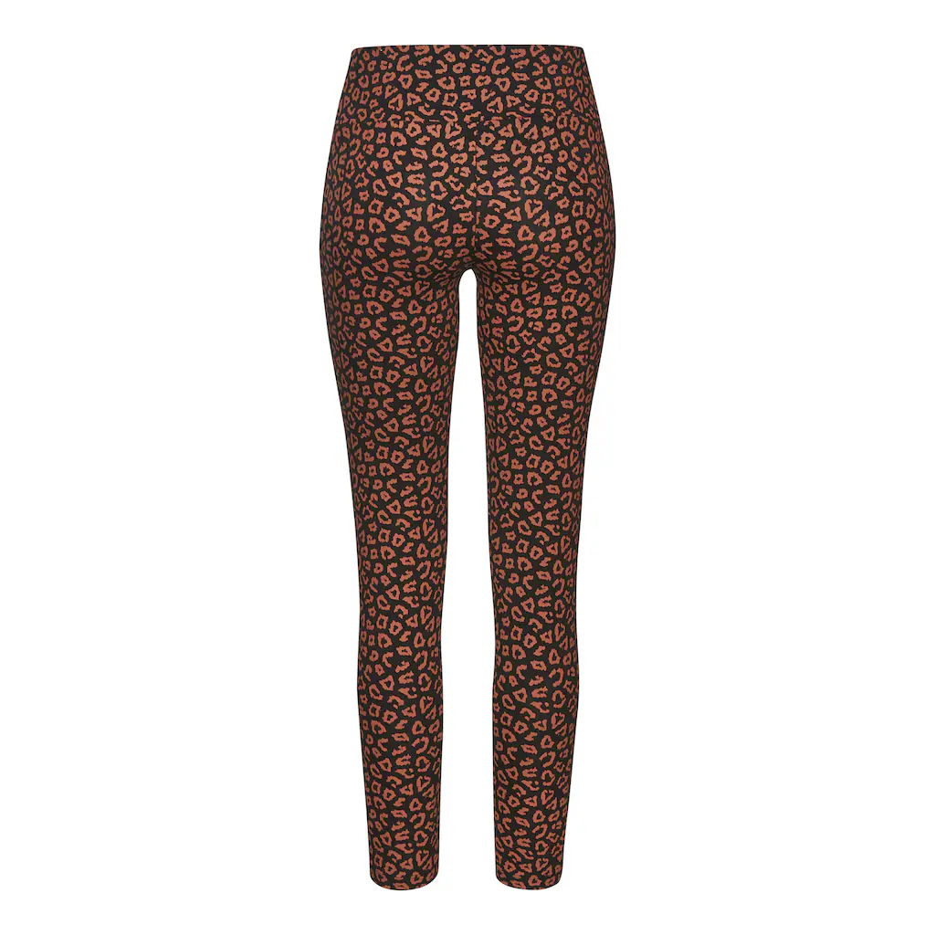 LASCANA Leggings Sweatleggings mit breitem Bündchen im Leo-Print Loungewear Vatertagsangebot