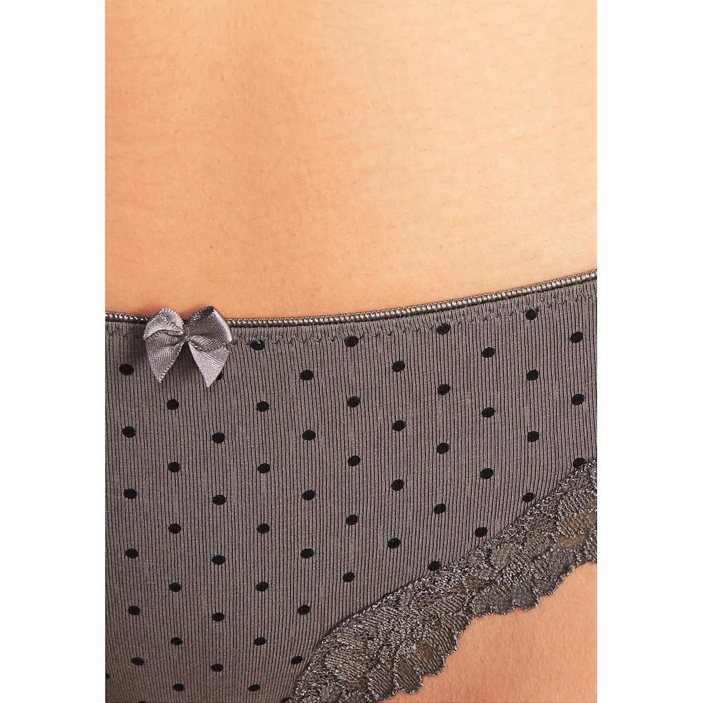 LASCANA Brasilslip (3er-Pack) aus elastischer Baumwolle mit zarter Spitze online bestellen Heißer Verkauf