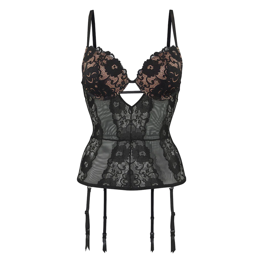 JETTE Corsage mit Push-up-Kissen und abnehmbare Strapse sexy Dessous Reizwäsche online bestellen Zeitlich begrenztes Angebot
