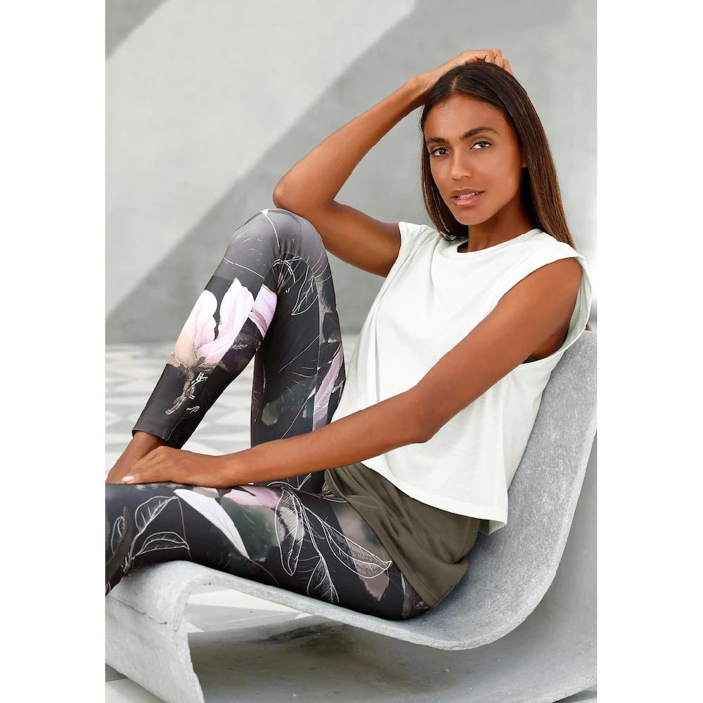LASCANA ACTIVE Leggings »Tropical« mit abstraktem Blumenprint Loungewear Räumungsverkauf