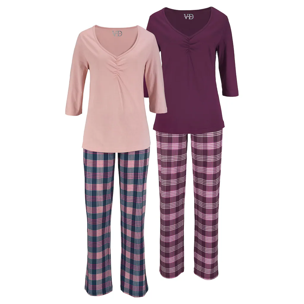PETITE FLEUR Pyjama (2 Stück) mit V- Ausschnitt online kaufen Tiefpreis