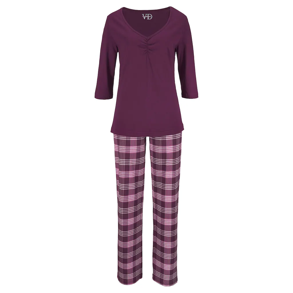 PETITE FLEUR Pyjama (2 Stück) mit V- Ausschnitt online kaufen Tiefpreis