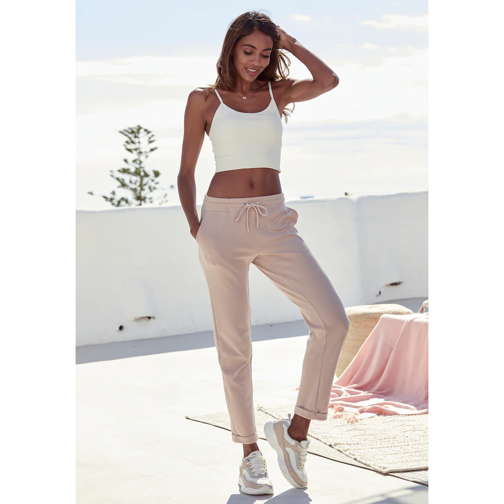 H.I.S Sweathose Schlupfhose mit kleinem Aufschlag am Saum Loungewear Nur noch ein Tag übrig