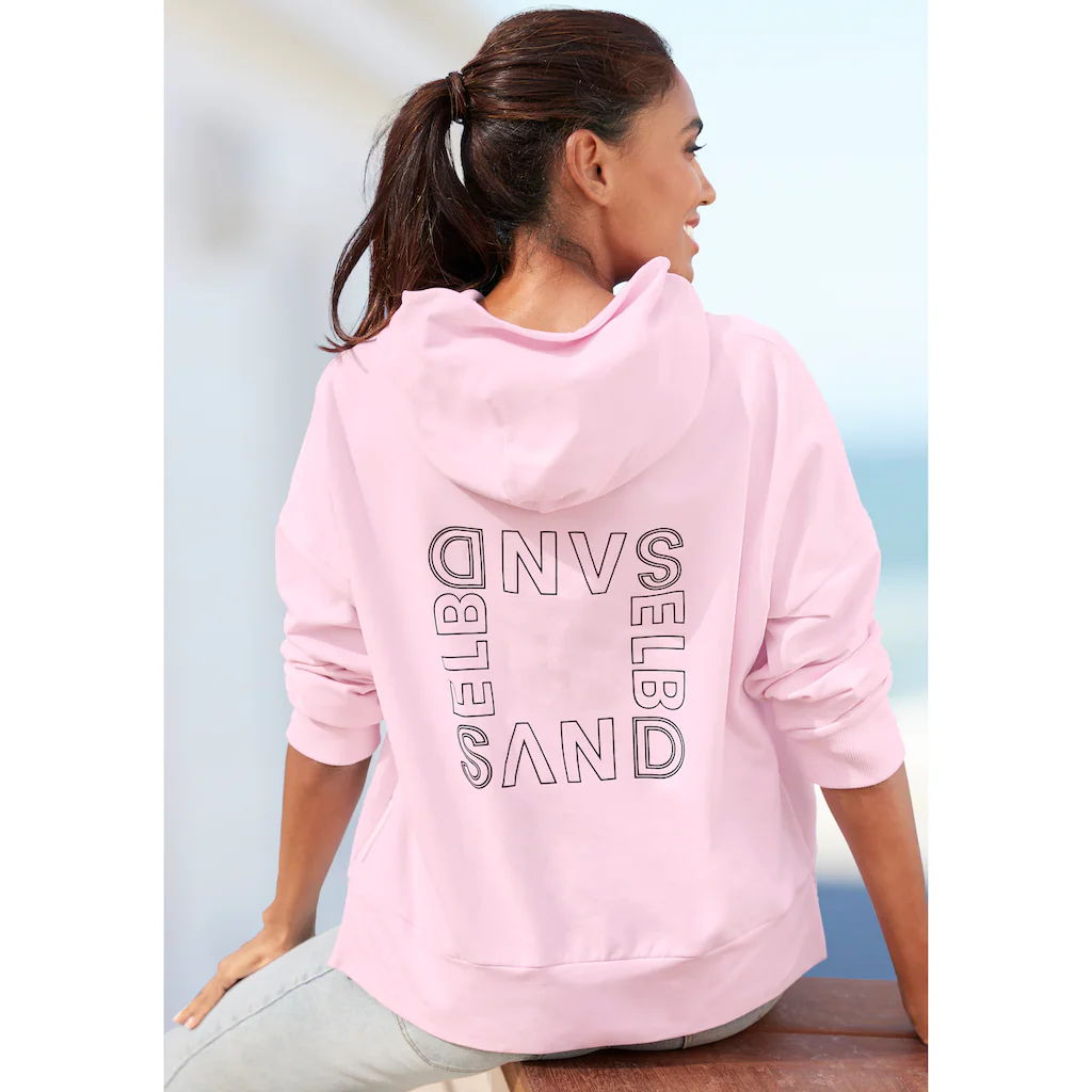 Elbsand Kapuzensweatshirt mit großem Logodruck auf dem Rücken bequemer Hoodie aus Baumwolle Hotsell