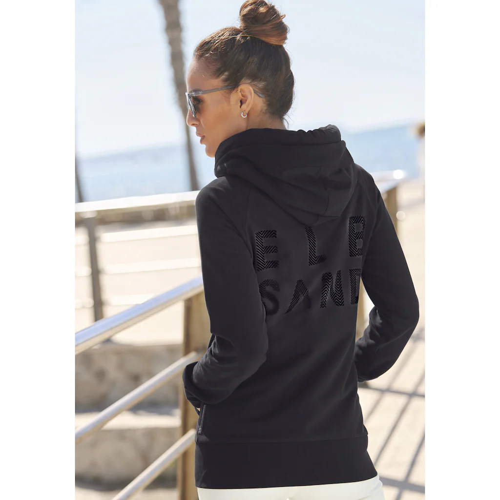 Elbsand Kapuzensweatjacke »Kria« mit Logodruck hinten lässige Freizeitjacke mit Taschen Black Friday