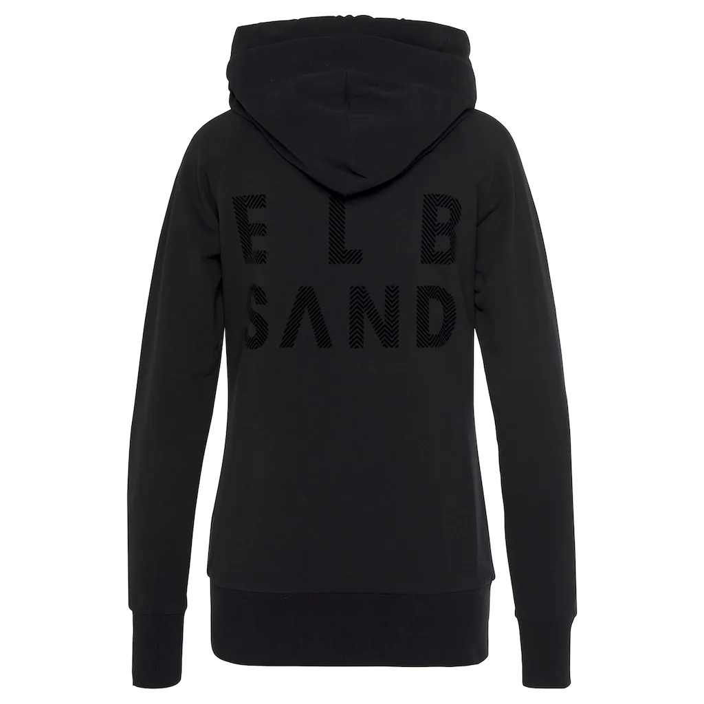 Elbsand Kapuzensweatjacke »Kria« mit Logodruck hinten lässige Freizeitjacke mit Taschen Black Friday