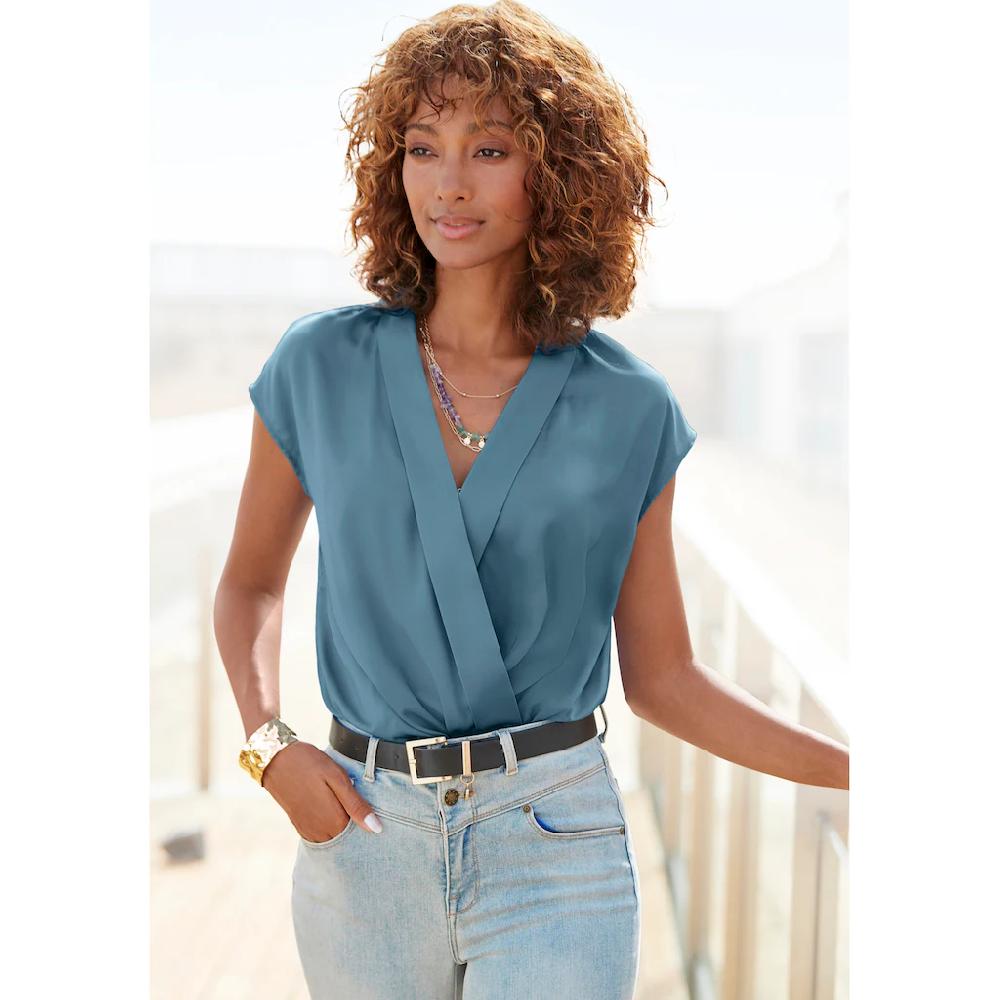 LASCANA Blusenbody in ärmelloser Form elegant Businessmode Basic Valentinstagsangebot