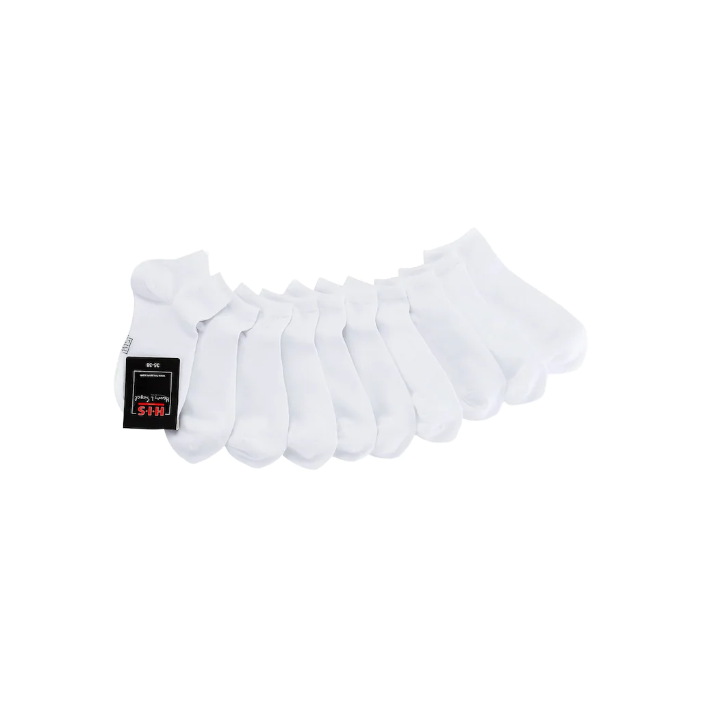 H.I.S Kurzsocken (Packung 10 Paar) mit verstärkter Ferse und Spitze Lagerräumung