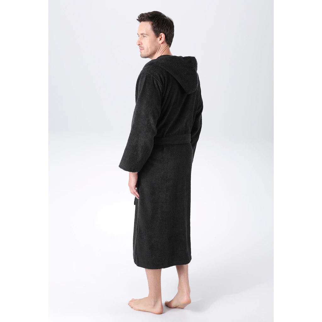 KangaROOS Unisex-Bademantel »Cassidy für Damen & Herren Standardlänge & Überlänge« (1 St.) mit Taschen Männer und Frauen Baumwolle Reise Hotel Sauna S-3XL Top Angebot