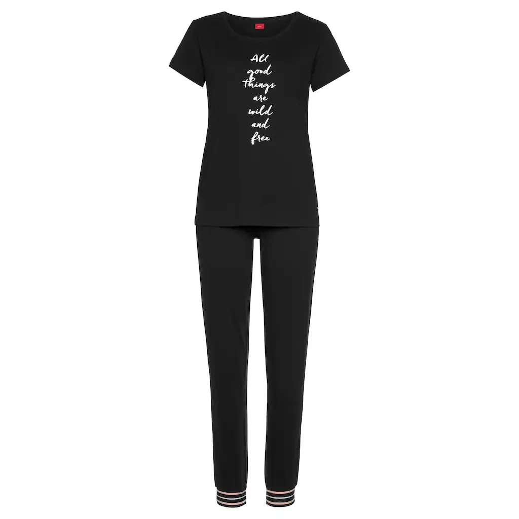 s.Oliver Bodywear Pyjama mit Frontprint online kaufen Sonderangebote