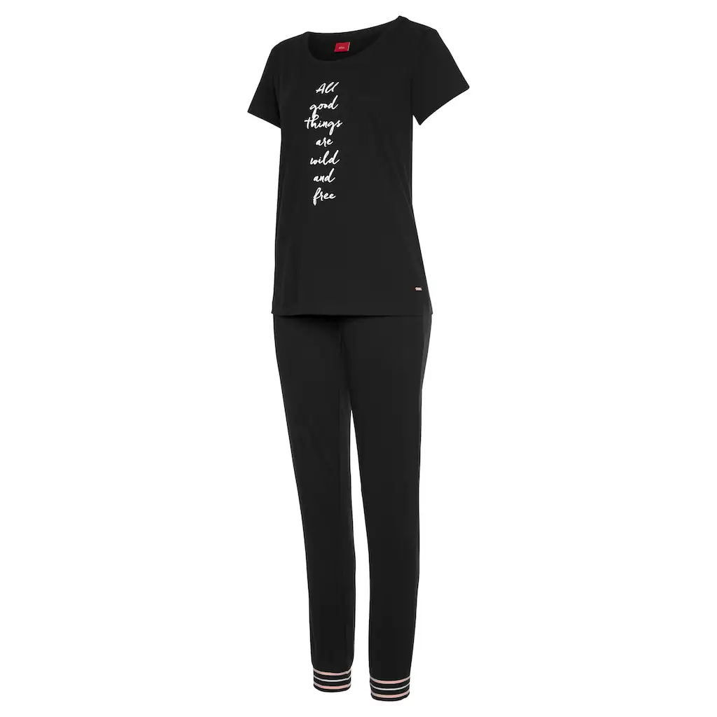 s.Oliver Bodywear Pyjama mit Frontprint online kaufen Sonderangebote
