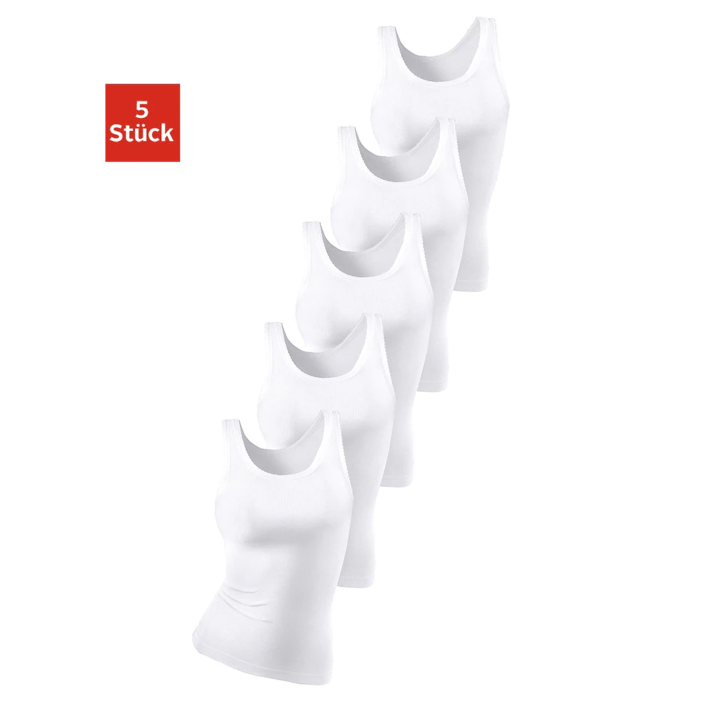 petite fleur Unterhemd (5er-Pack) aus weicher Doppelripp-Qualität Tanktop Unterziehshirt online bestellen Nur für heute