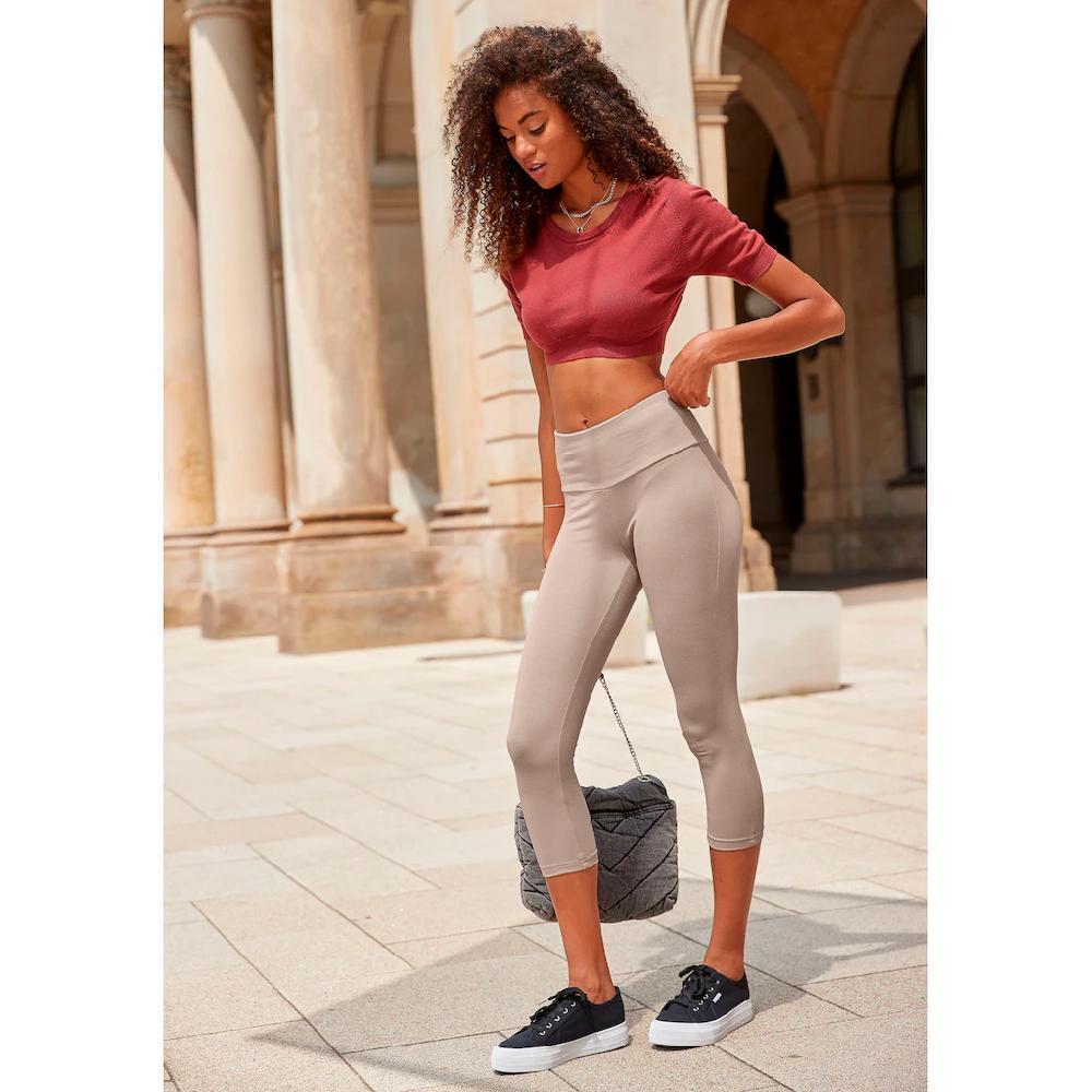 LASCANA Caprileggings mit breitem weichem Bündchen Loungewear Rabatt