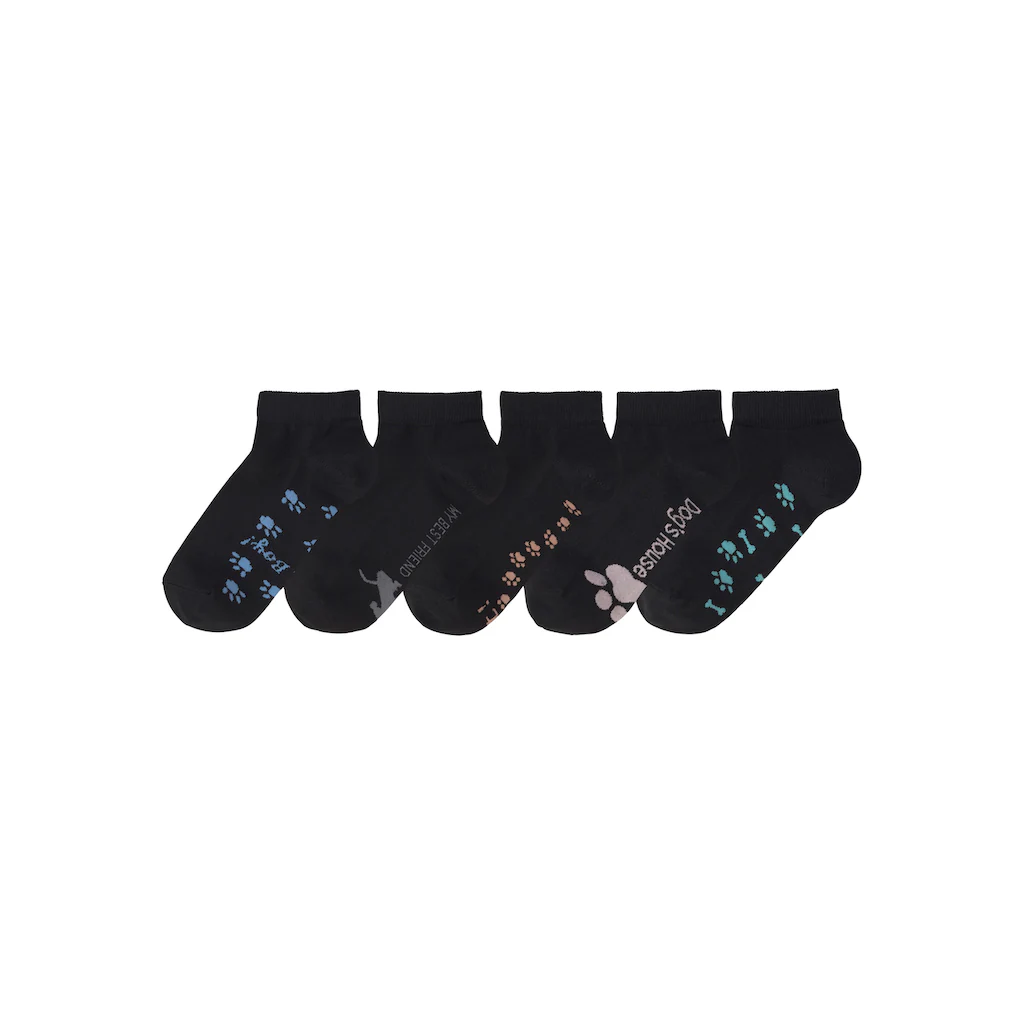 Arizona Sneakersocken (Packung 5 Paar) mit süßem Pfotendesign unter der Sohle online bestellen Osterangebot