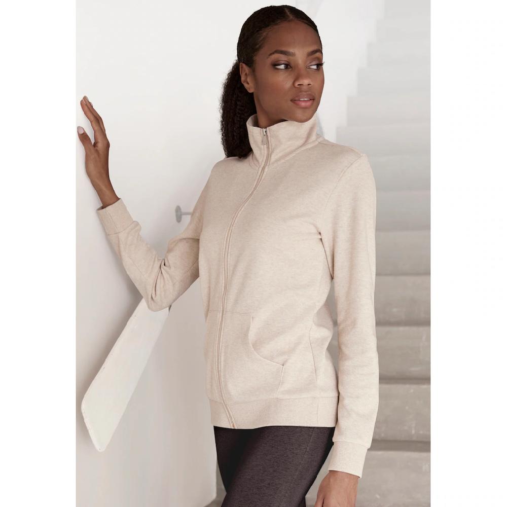 Bench. Loungewear Sweatjacke mit glänzender Logostickerei am Stehkragen Loungewear Valentinstagsangebot