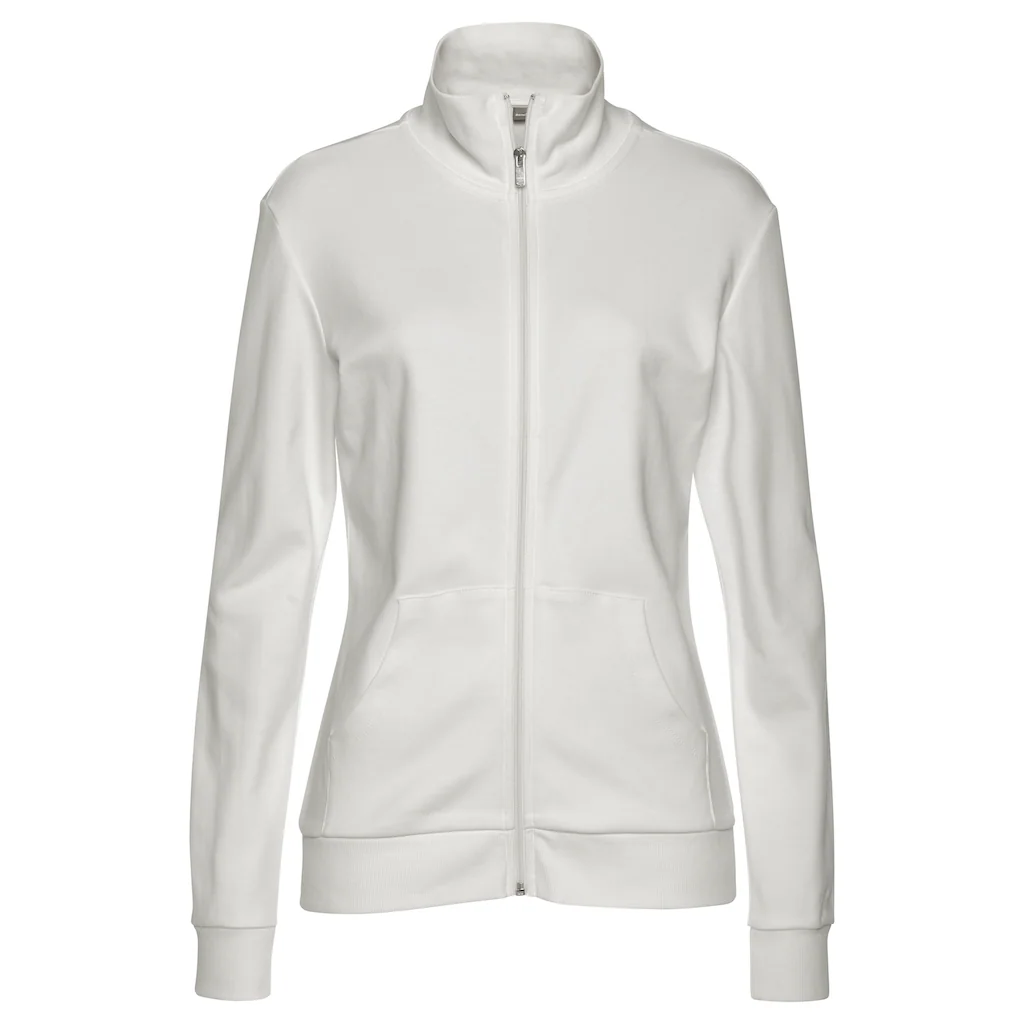 Bench. Loungewear Sweatjacke mit glänzender Logostickerei am Stehkragen Loungeanzug Lagerräumung