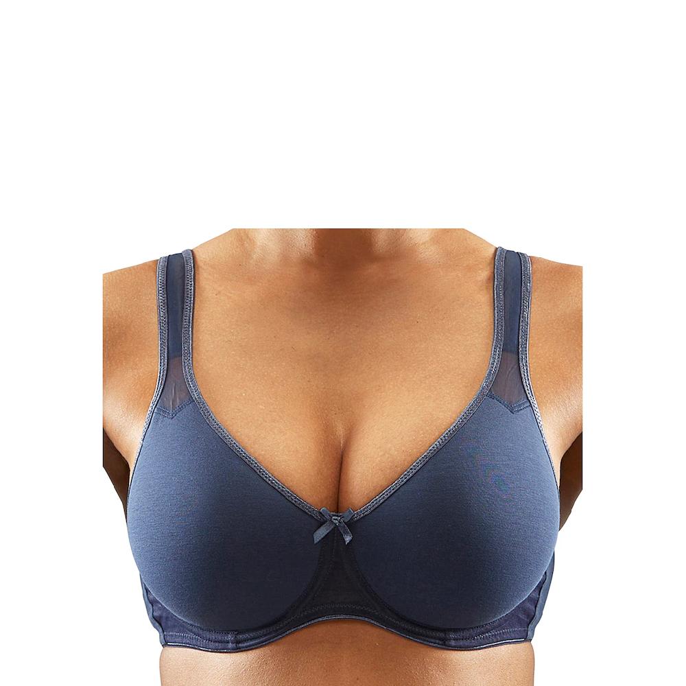 petite fleur T-Shirt-BH mit Bügel und Netzeinsätzen Basic Dessous ▷ für Blitzangebot