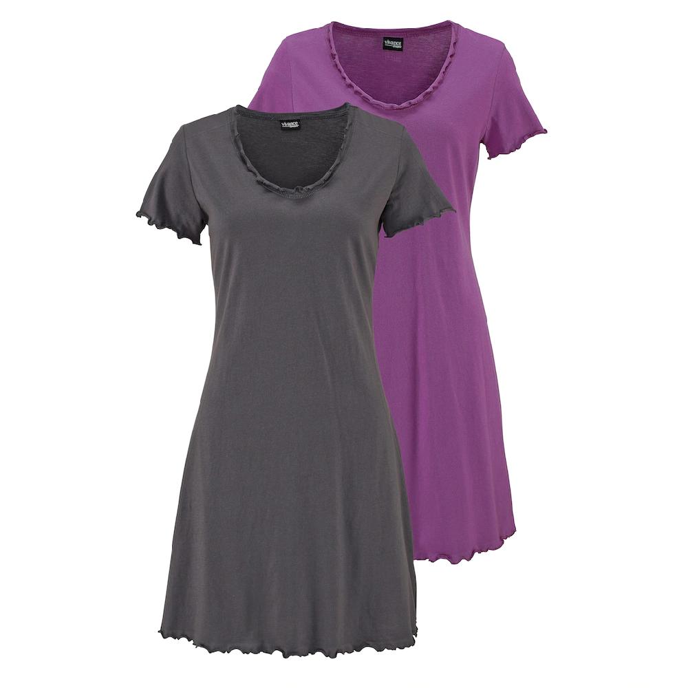 Vivance Dreams Nachthemd (2er-Pack) mit Kräuselrändern kaufen Auslauf