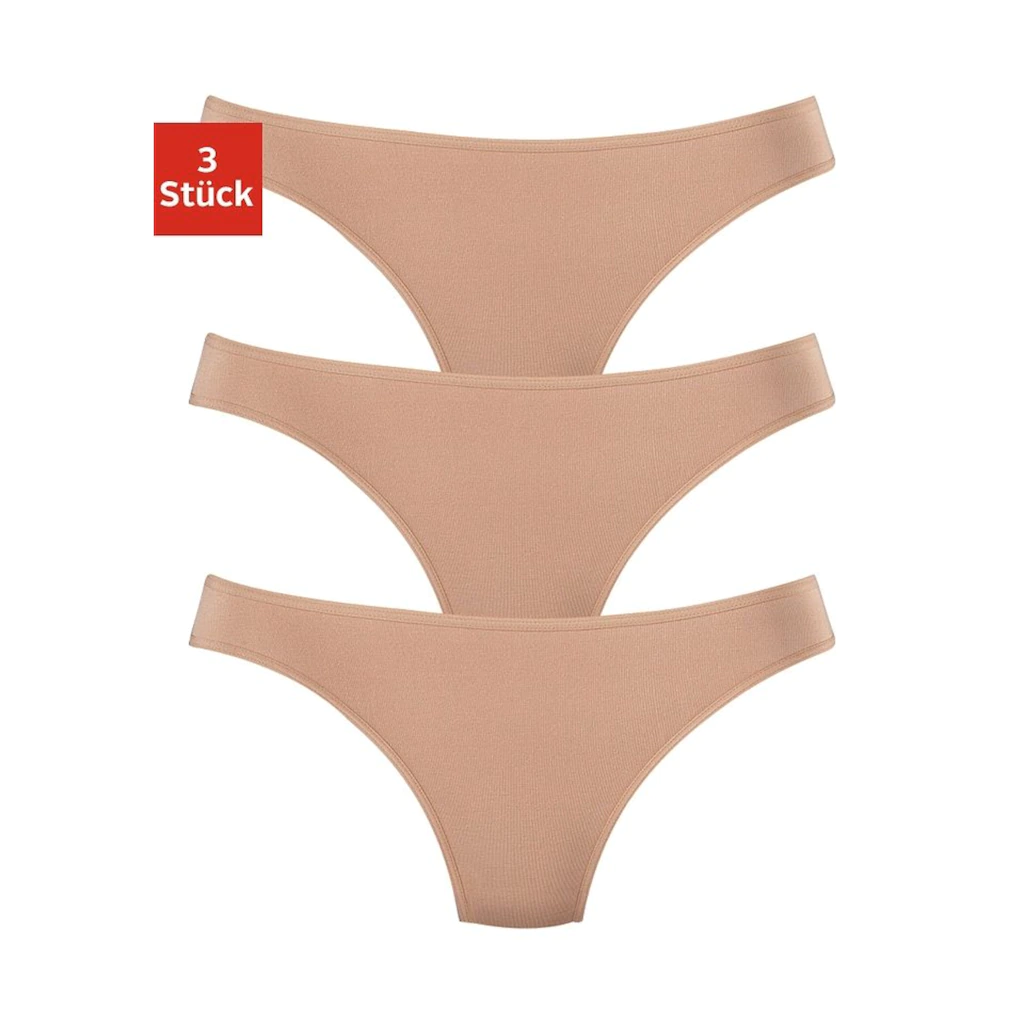 LASCANA String (3er-Pack) aus hochwertiger Modal-Qualität bestellen Günstiger Verkauf
