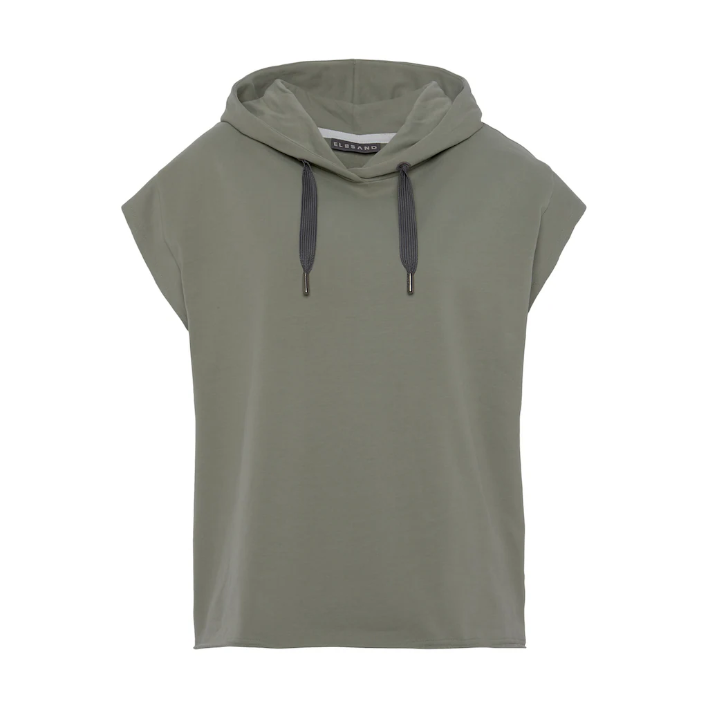 Elbsand Kapuzensweatshirt »Catia« kurzärmliger Hoodie mit Logodruck hinten Meist gekauft