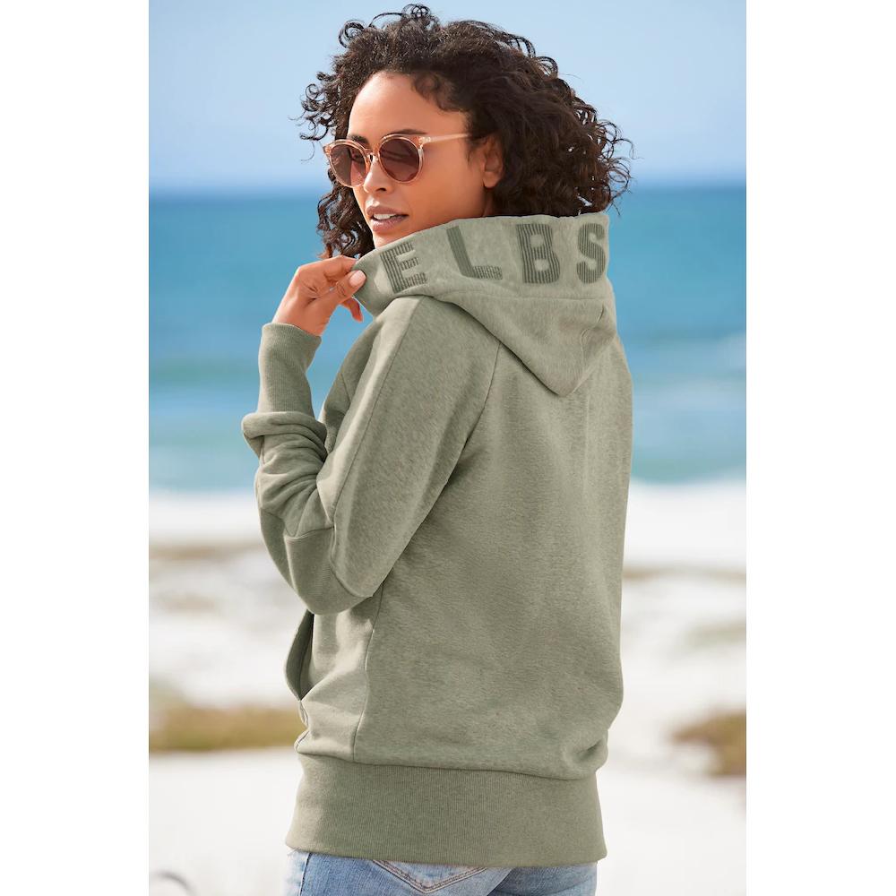 Elbsand Kapuzensweatjacke »Kelina« mit Logostickerei auf der Kapuze bequeme Freizeitjacke mit Taschen Black Friday