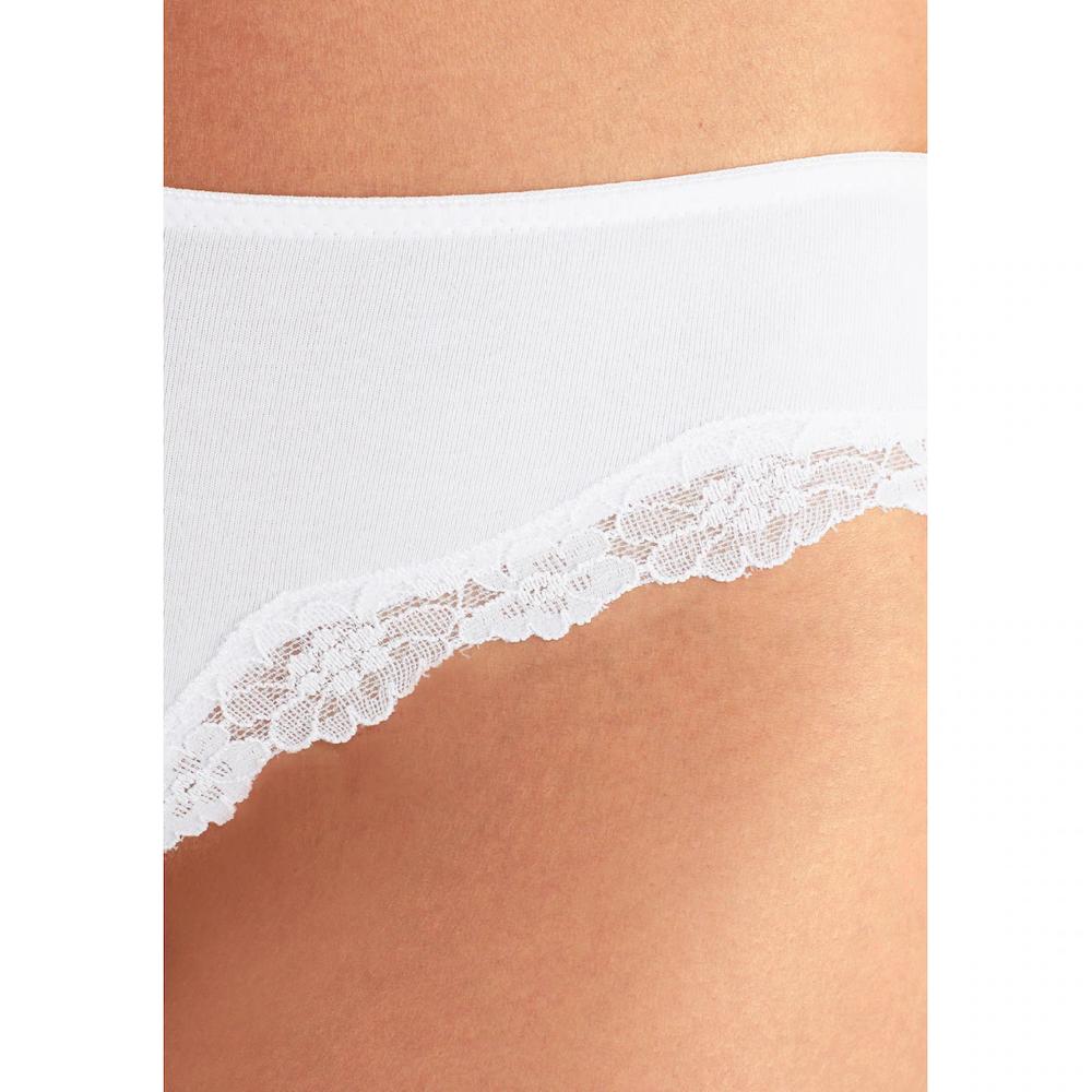 LASCANA Slip (3er-Pack) aus elastischer Baumwolle mit zarter Spitze online bestellen Begrenzte Freigabe