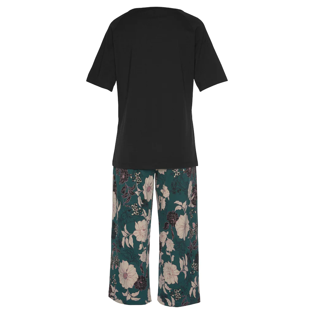 s.Oliver Bodywear Capri-Pyjama Shirt mit halblangen Ärmeln Nur noch ein Tag übrig