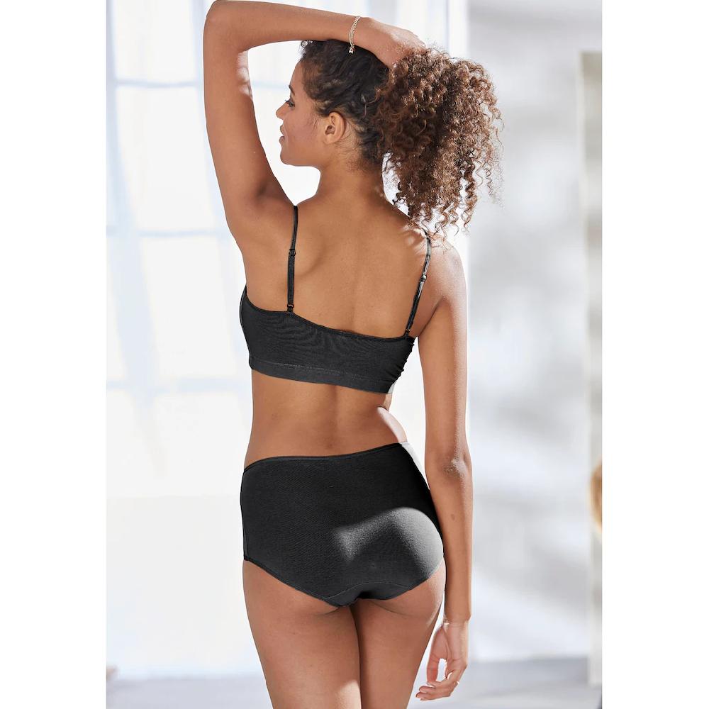 LASCANA Taillenslip (4er-Pack) aus elastischer Baumwolle ▷ für Clearance-Verkauf
