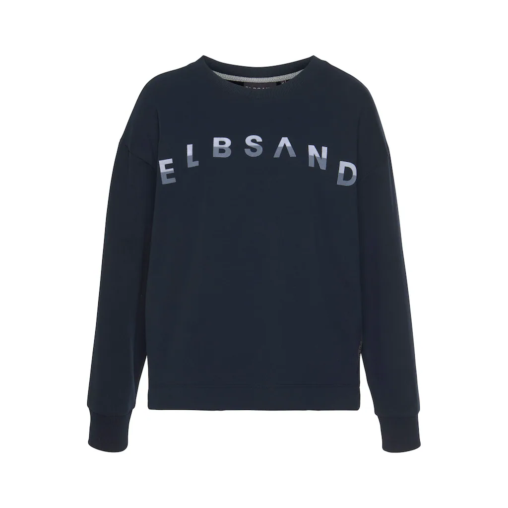 Elbsand Sweatshirt »Sontje« mit Flockprint vorne sportlich-casual Fabrikverkauf