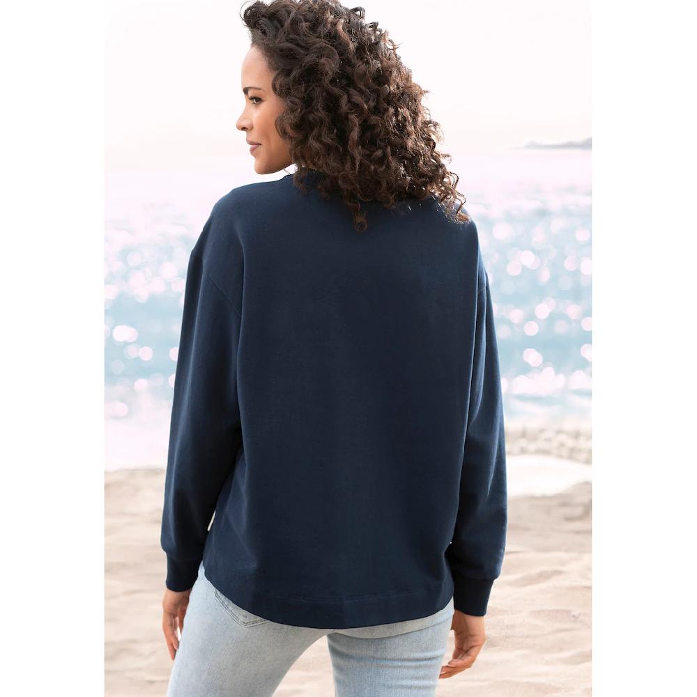 Elbsand Sweatshirt »Sontje« mit Flockprint vorne sportlich-casual Fabrikverkauf