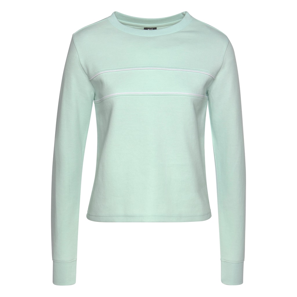 H.I.S Sweatshirt mit Piping Loungeanzug Begrenztes Angebot