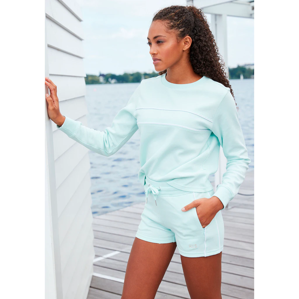 H.I.S Sweatshirt mit Piping Loungeanzug Begrenztes Angebot