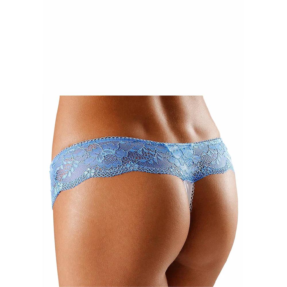 LASCANA String mit breitem Bund aus blumiger Spitze Dessous bestellen Muttertagsangebot
