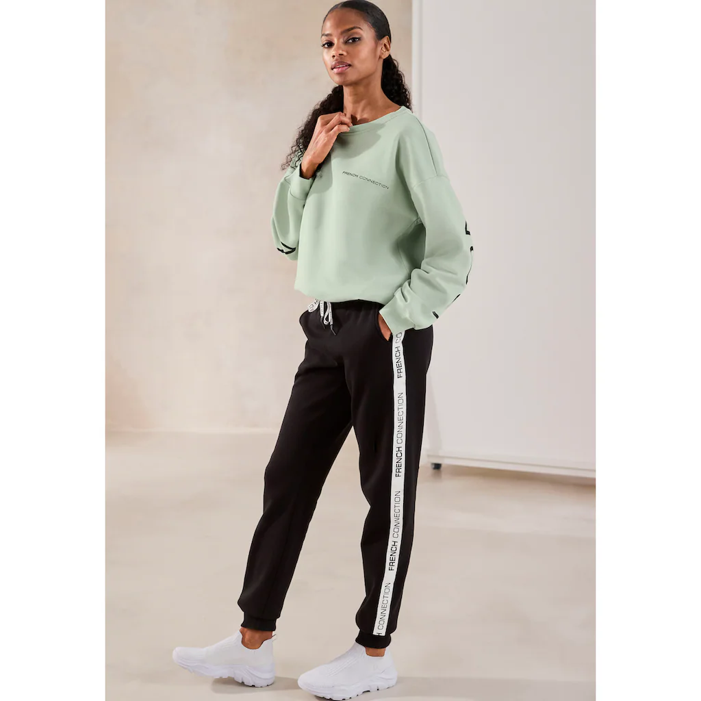 French Connection Sweatshirt mit großem Logodruck auf dem Rücken VIP-Rabatte