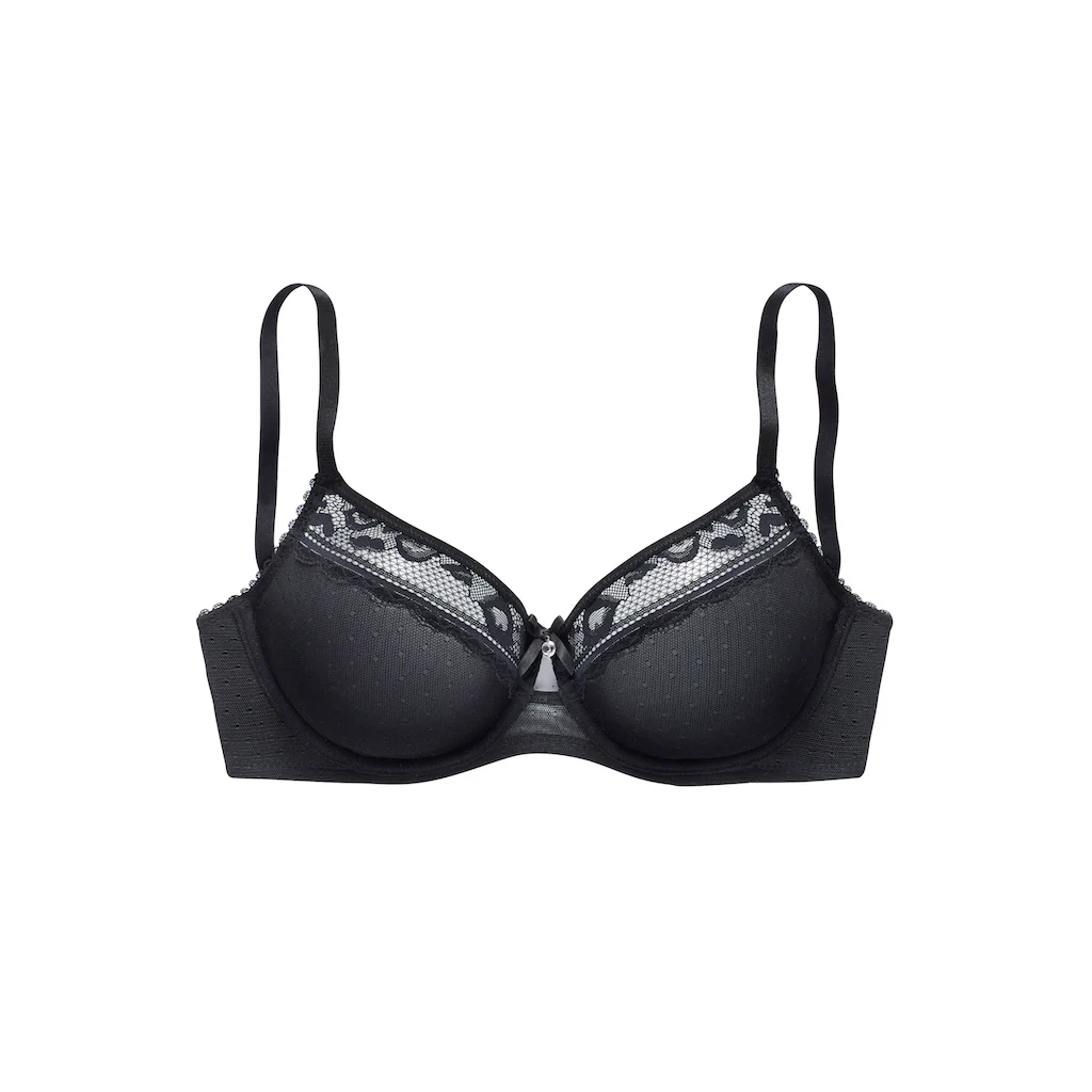 Vivance T-Shirt-BH aus feinem Mesh-Material und Spitze in Kussmund-Optik Dessous kaufen Wochenangebot