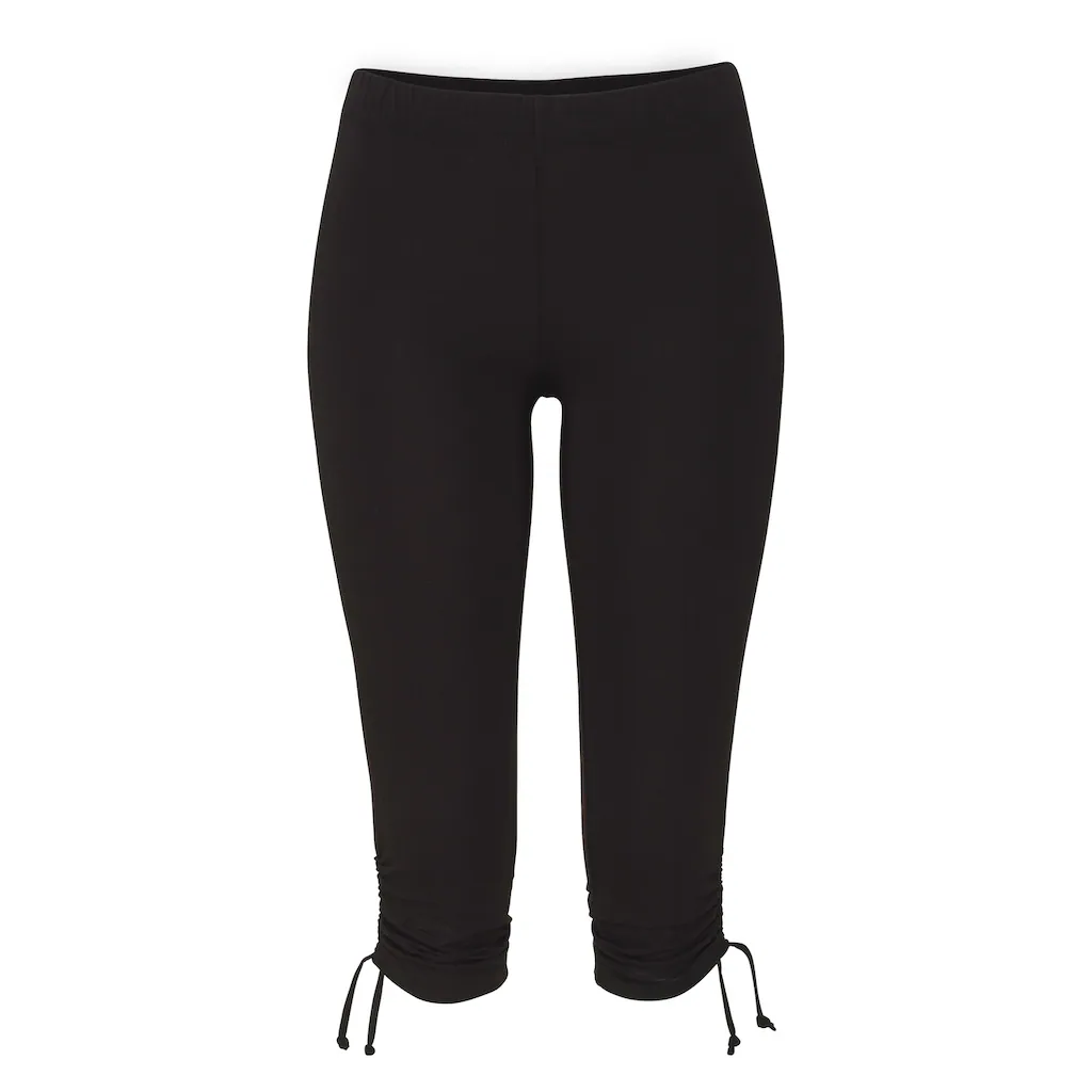 Beachtime Caprileggings mit Raffung 7/8-Länge Basic Stretch Letzter Tag