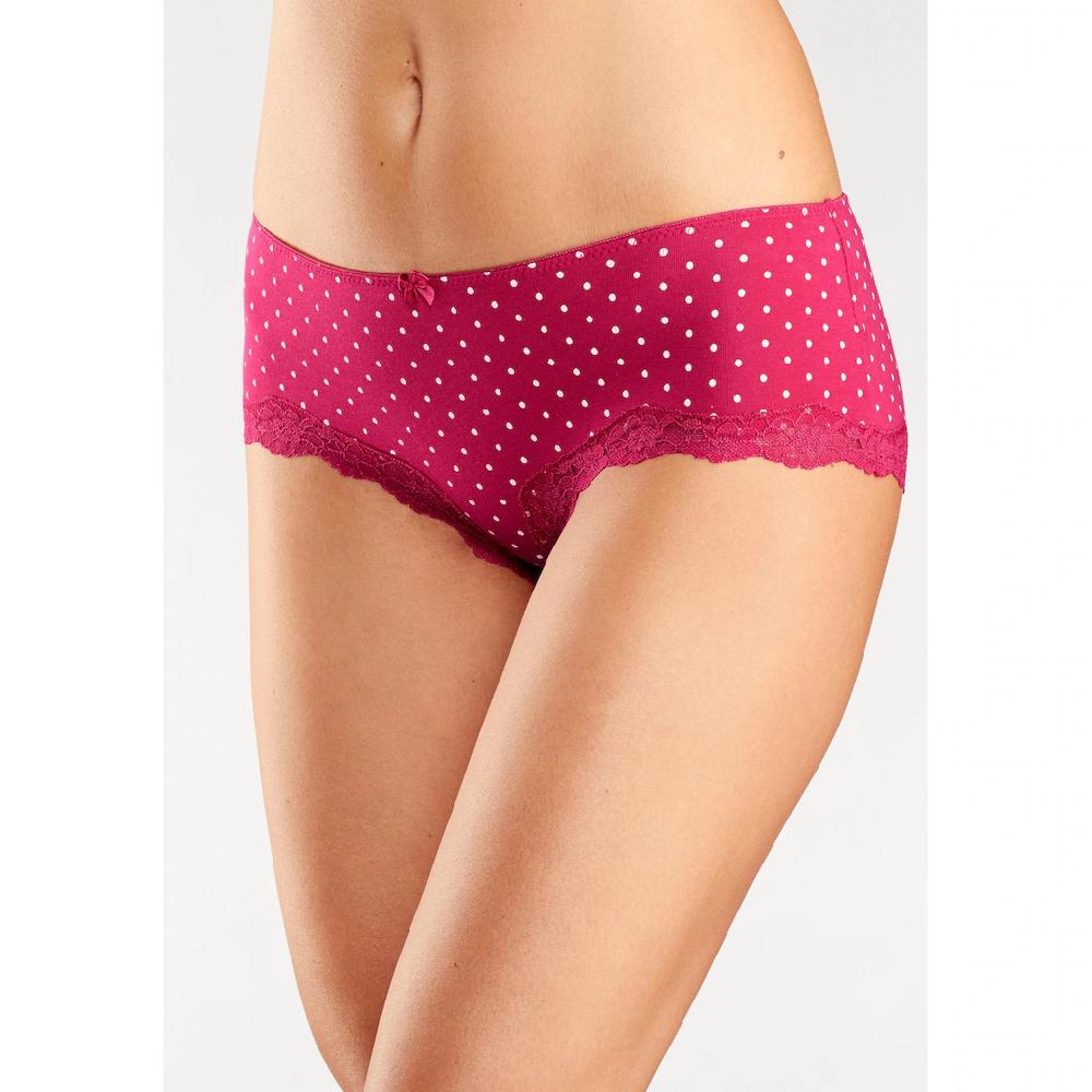 LASCANA Panty (3er-Pack) aus elastischer Baumwolle mit zarter Spitze Fabrikladen