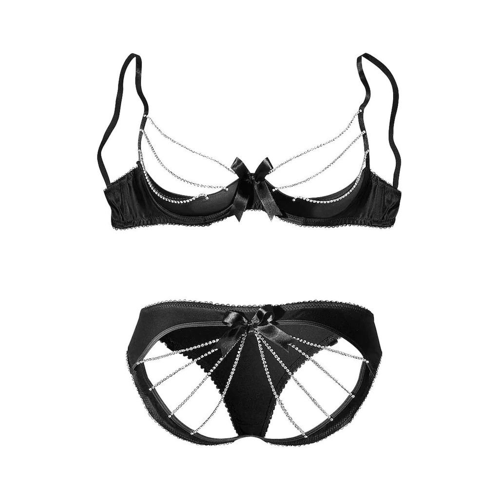 petite fleur gold Büstenhebe mit Bügel und Strassketten sexy Dessous Reizwäsche kaufen Fabrikpreis